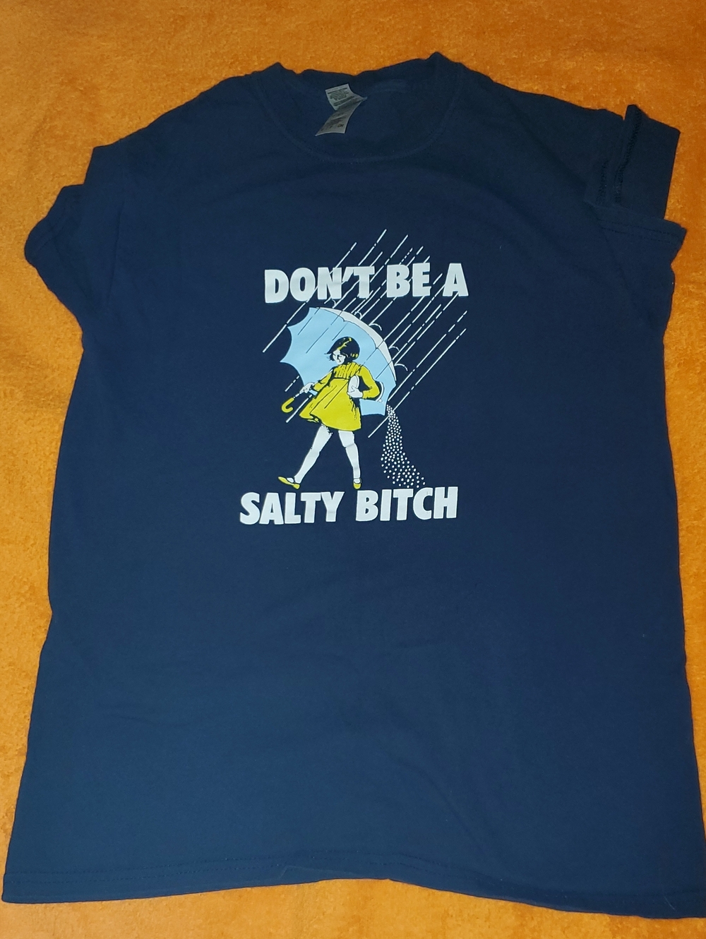 Navy Graphic Tee "Don't Be A Salty B***h"